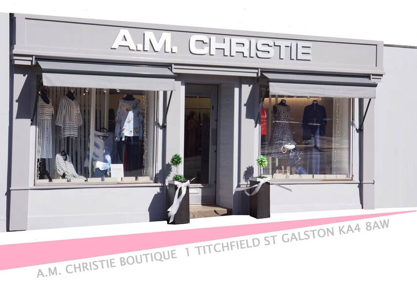 An image of A.M. Christie Boutique clothing clothes shop in Galston, Ayrshire.amchristie boutique joanne christie boutique galston glasgow kilmarnock ayrshire scotland independent shop ladies clothes shop prom dress shop scotland uk ayrshire graduation dress buy near cumnock auchinleck glasgow kilmarnock womens shop fascinators where to buy wedding outfit mother of the bride wedding guest dress summer clothing womens clothes shop girls clothes ayrshire ayr races evening dress black tie dress what to do in ayrshire whats on ayrshire shopping ayrshire boutique fashion shop